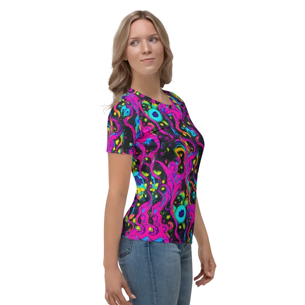 Afterdark Flow on Women's Crew Neck T-Shirt — Right