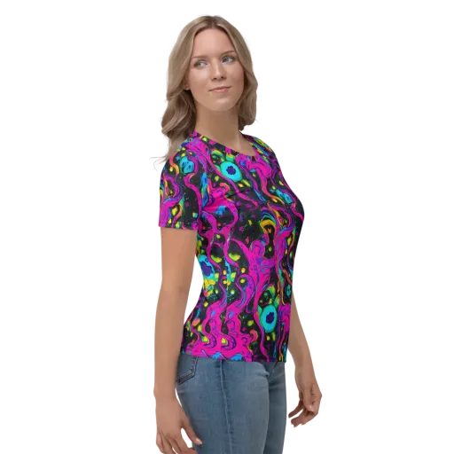 Afterdark Flow on a Women's Crew Neck T-Shirt