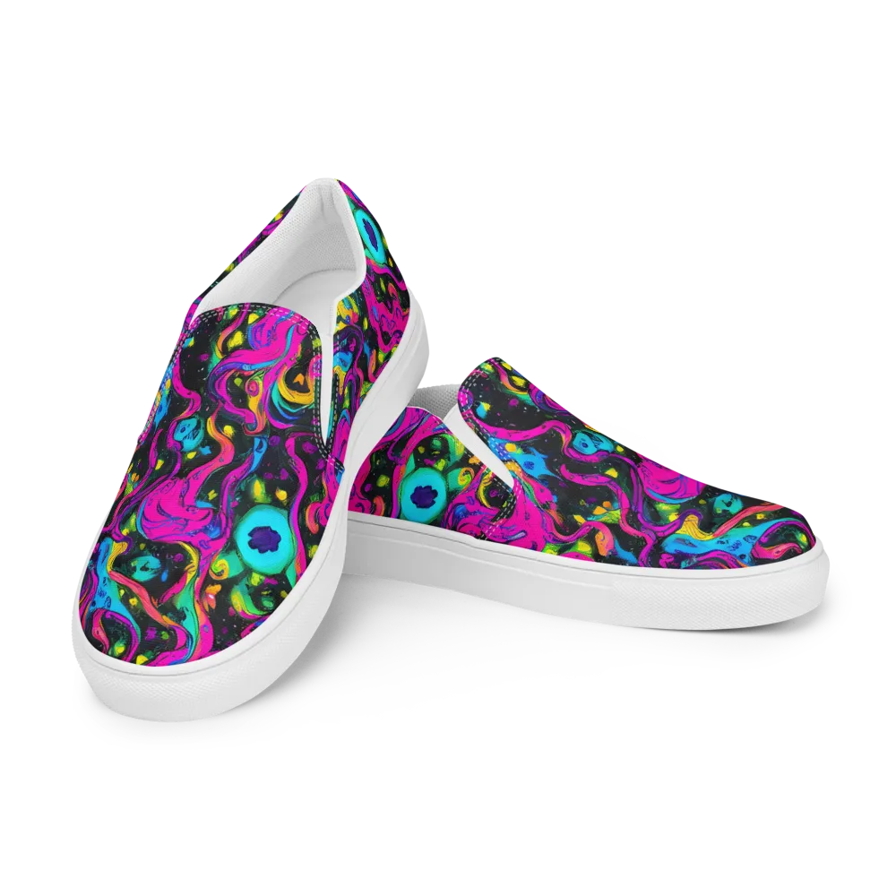 Afterdark Flow on Men's Slip-On Canvas Shoes — Left Front