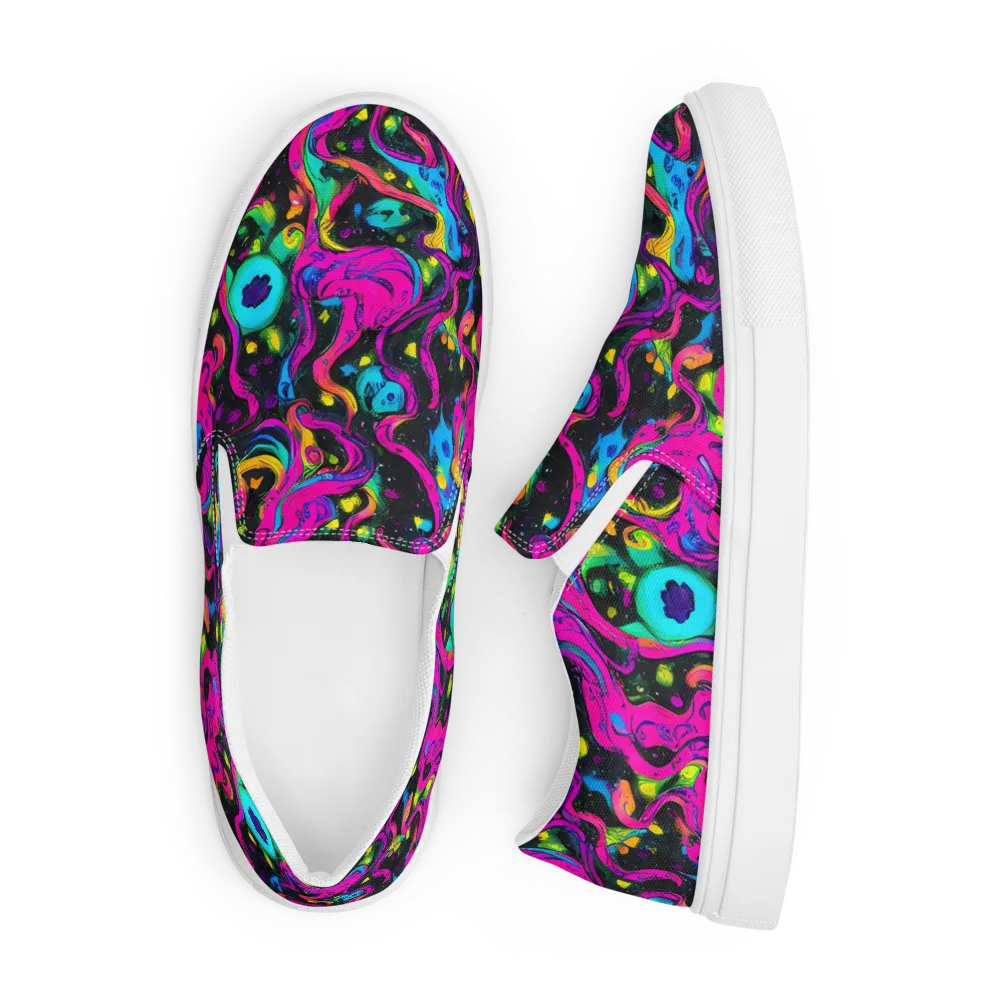 Afterdark Flow on Men's Slip-On Canvas Shoes — Front