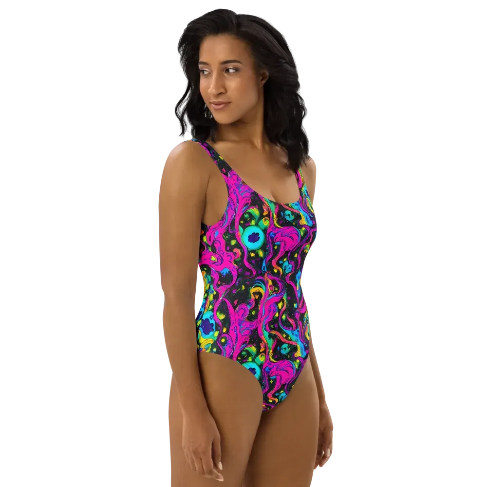 Afterdark Flow on One-Piece Swimsuit — Right