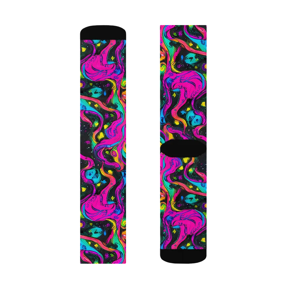 Afterdark Flow on Socks — Left Sock