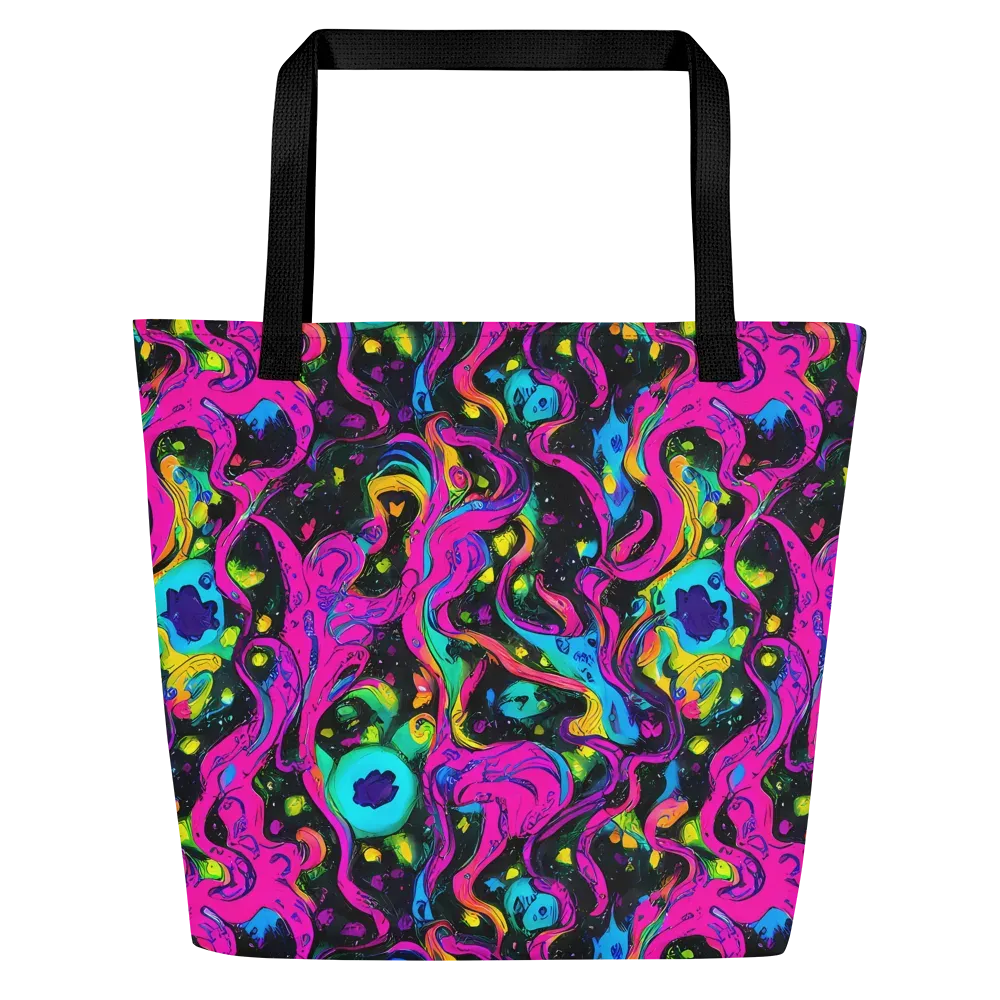 Afterdark Flow on Large Tote Bag W/ Pocket — Front