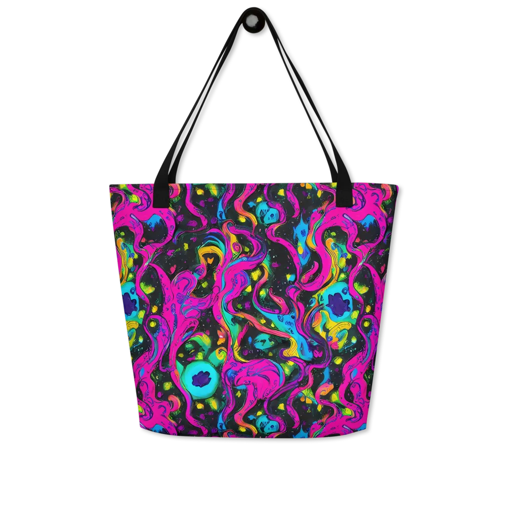 Afterdark Flow on Large Tote Bag W/ Pocket — Front
