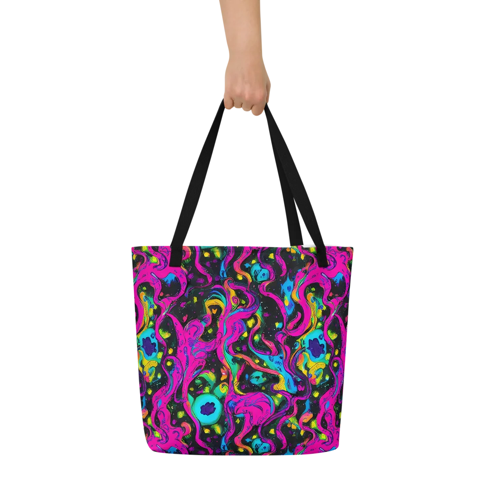 Afterdark Flow on Large Tote Bag W/ Pocket — Front