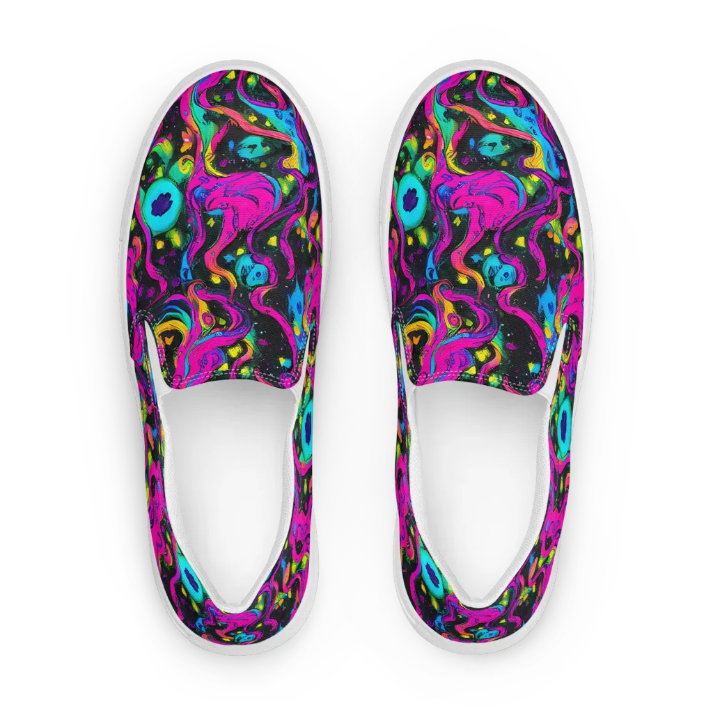 Afterdark Flow on Women's Slip-On Canvas Shoes — Front