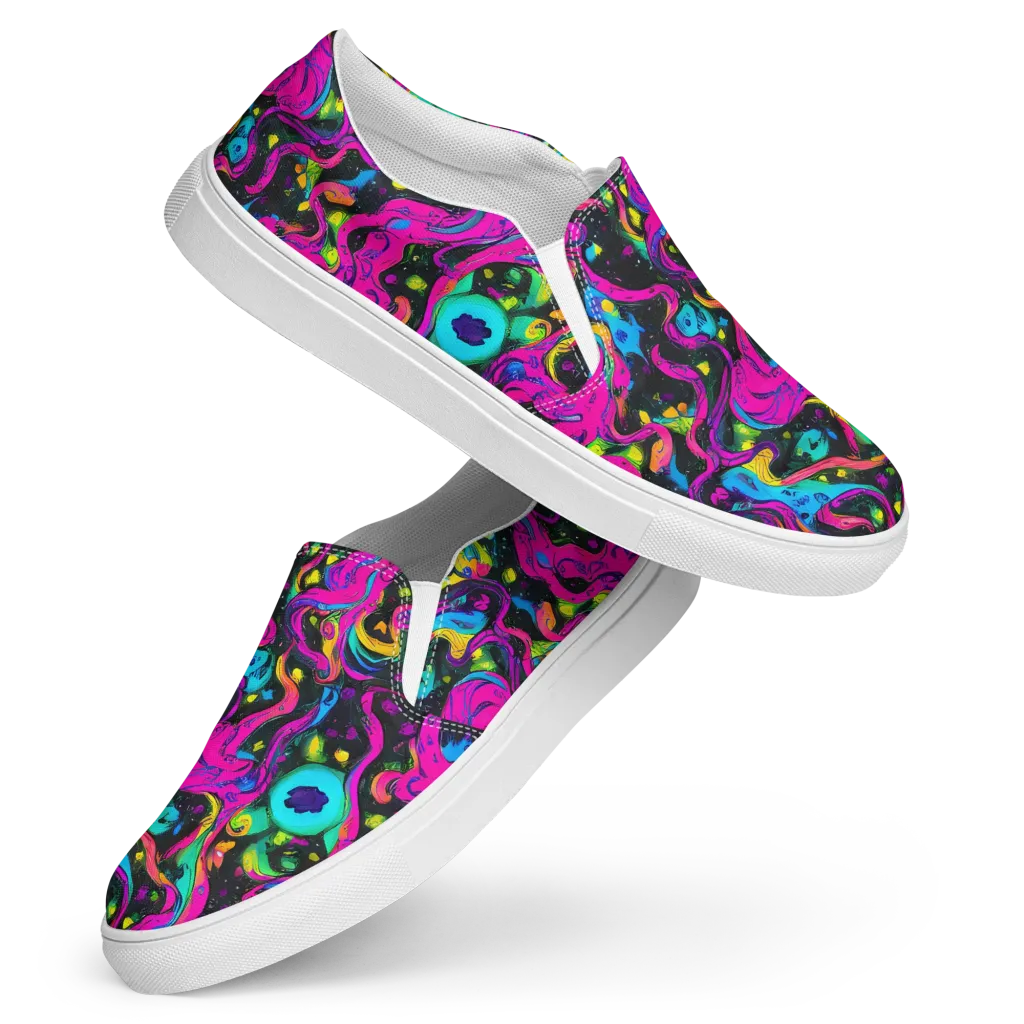 Afterdark Flow on Women's Slip-On Canvas Shoes — Front