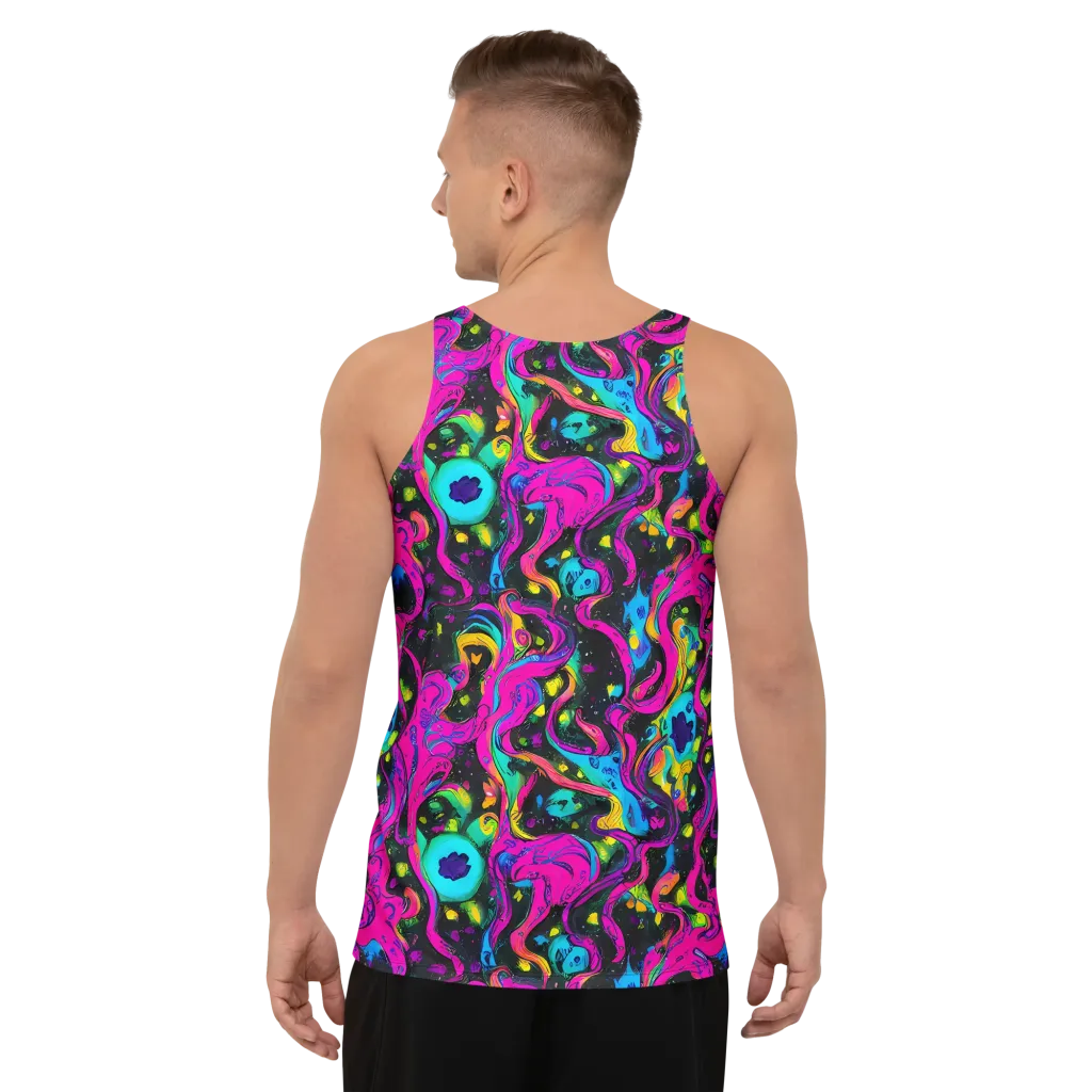 Afterdark Flow on Men's Tank Top — Back