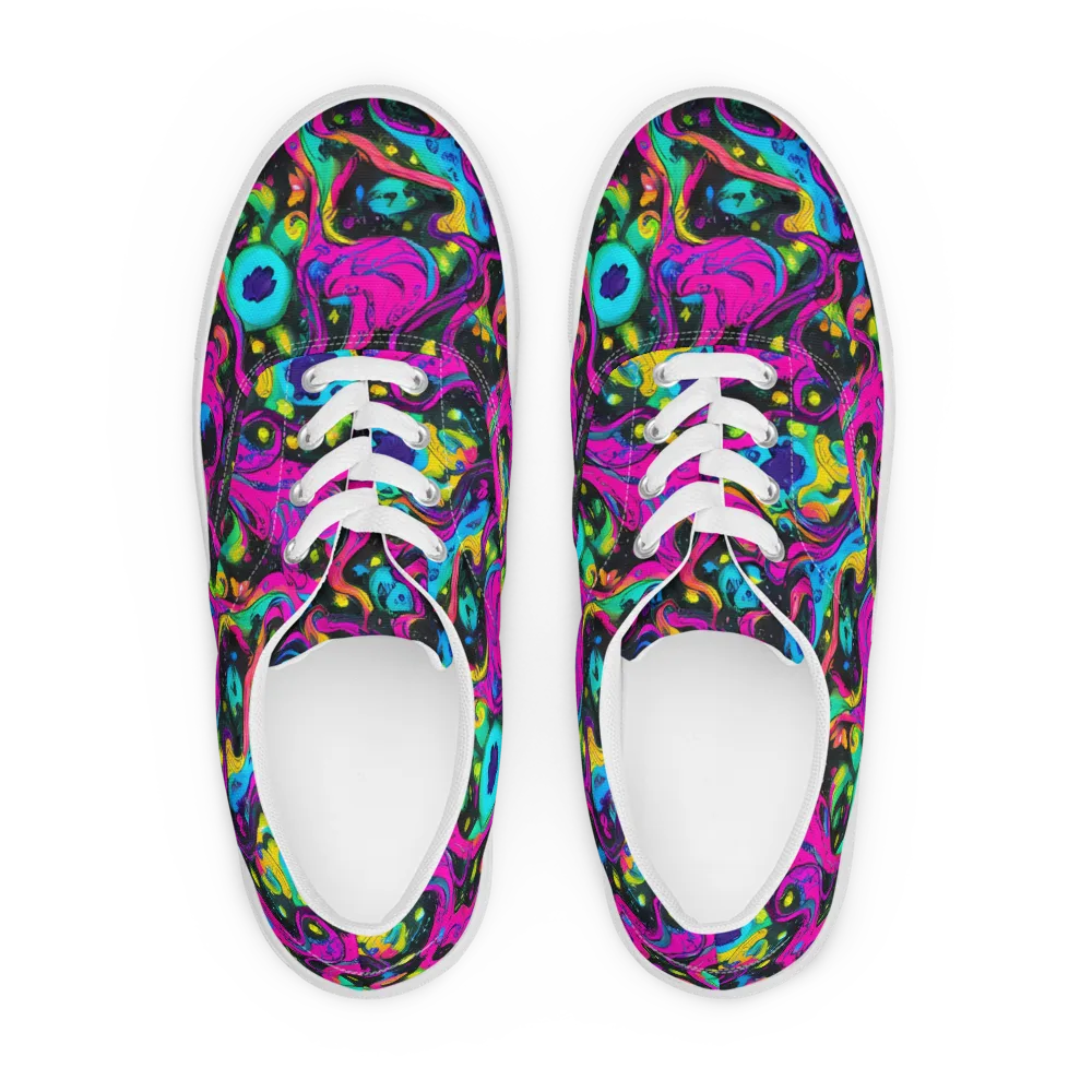 Afterdark Flow on Men's Lace-Up Canvas Shoes — Front