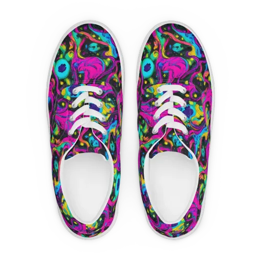 Afterdark Flow on a Men's Lace-Up Canvas Shoes
