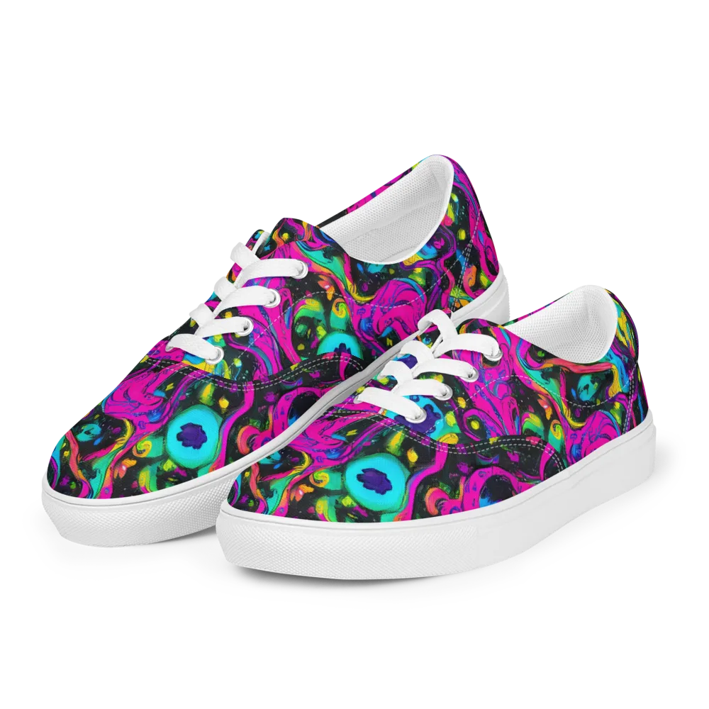 Afterdark Flow on Men's Lace-Up Canvas Shoes — Left Front