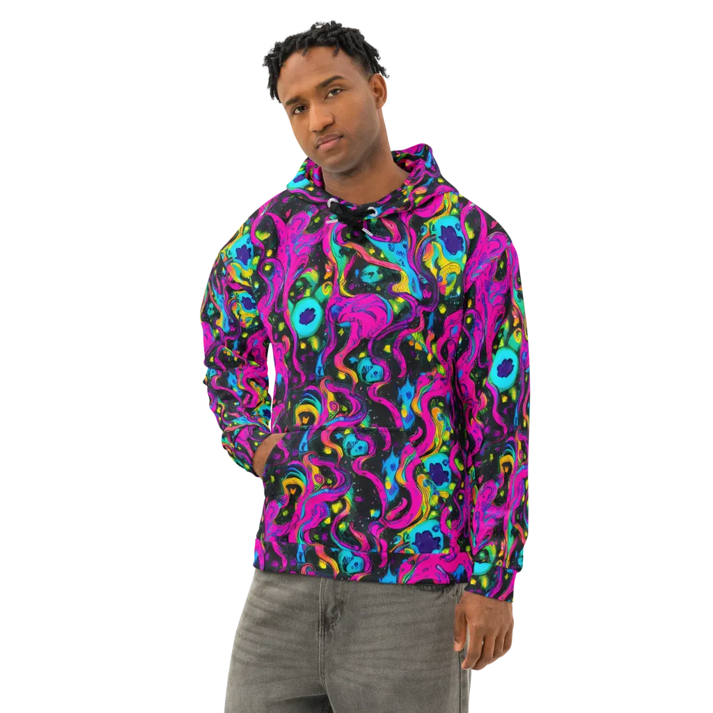 Afterdark Flow on Cotton Hoodie — Left Front