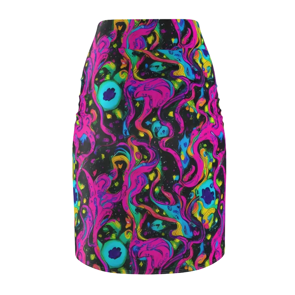 Afterdark Flow on Pencil Skirt — Back