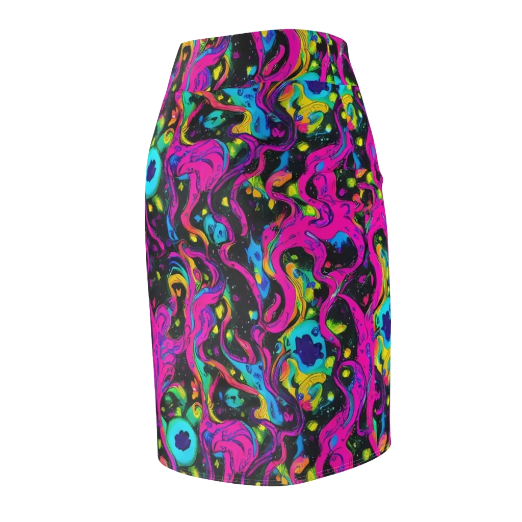 Afterdark Flow on Pencil Skirt — Back Side