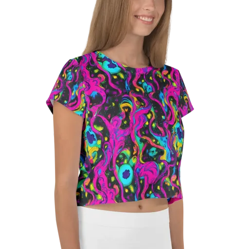 Afterdark Flow on a Crop Tee