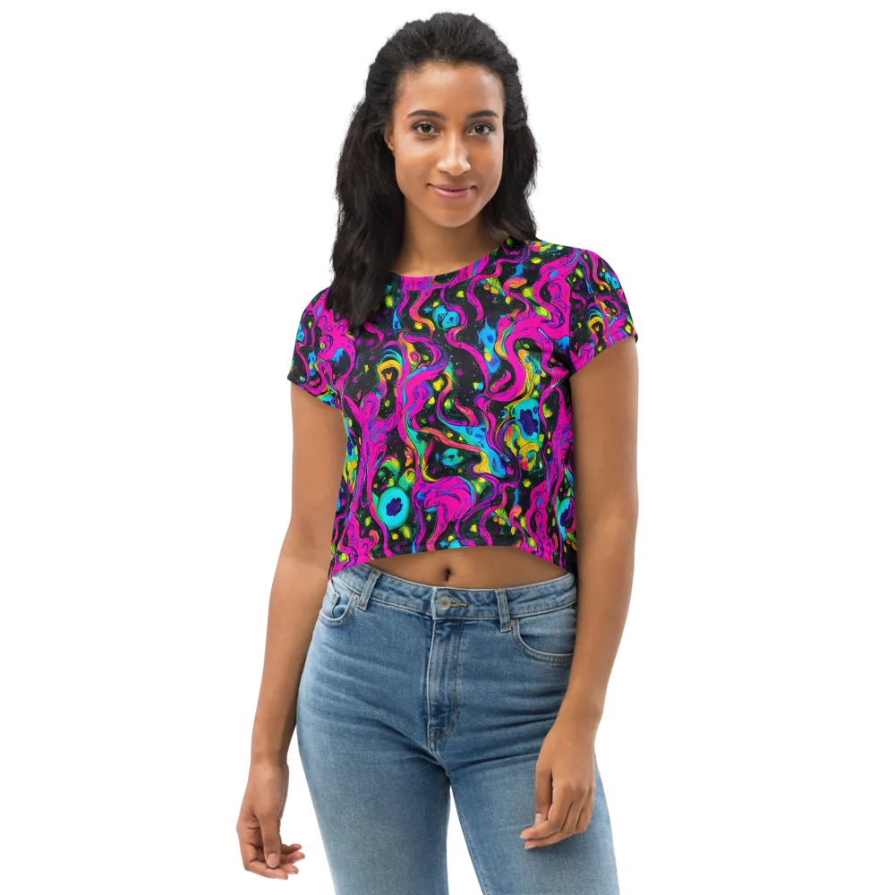 Afterdark Flow on Crop Tee — Front