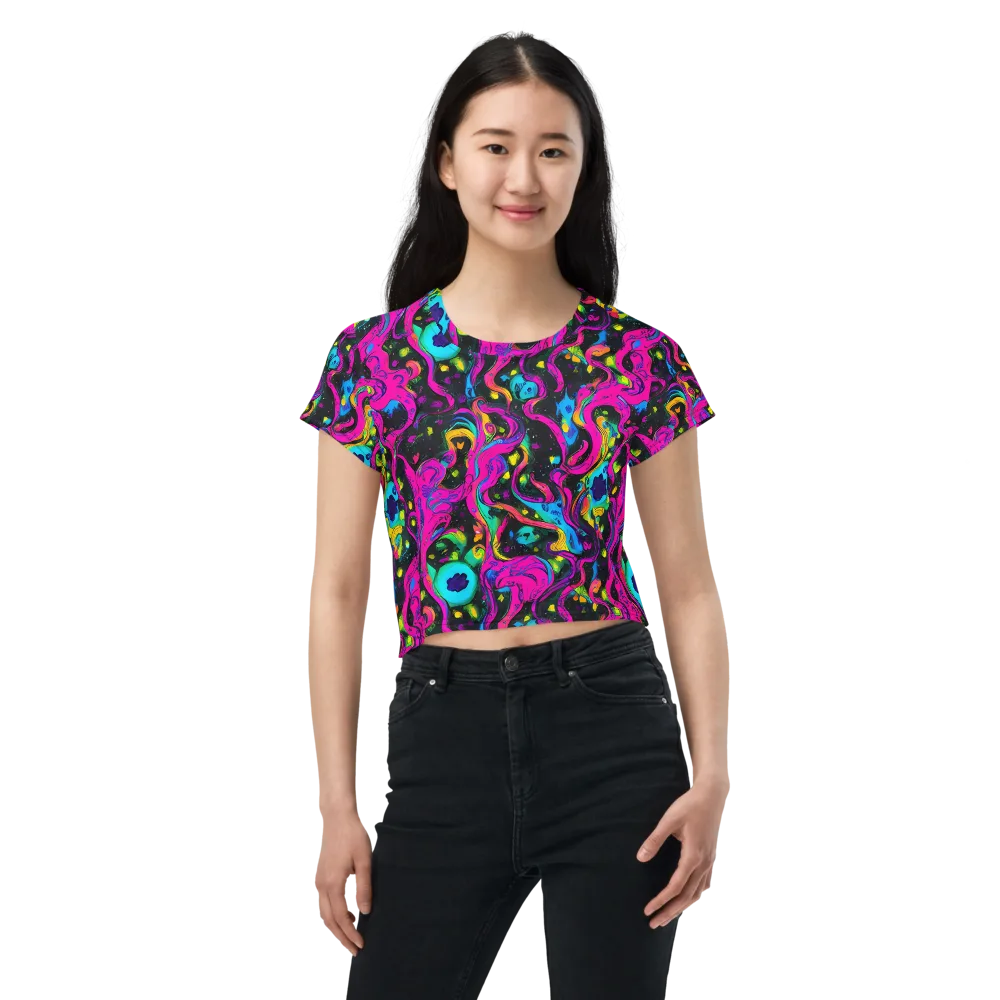Afterdark Flow on Crop Tee — Front