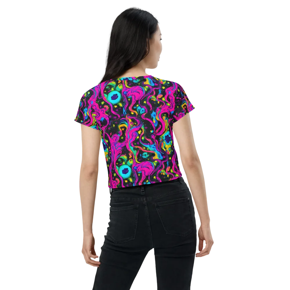 Afterdark Flow on Crop Tee — Back