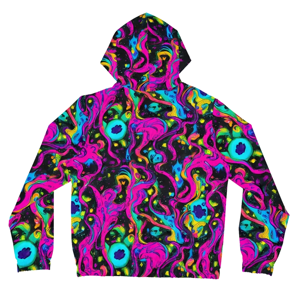 Afterdark Flow on Women's Full-Zip Hoodie — Back