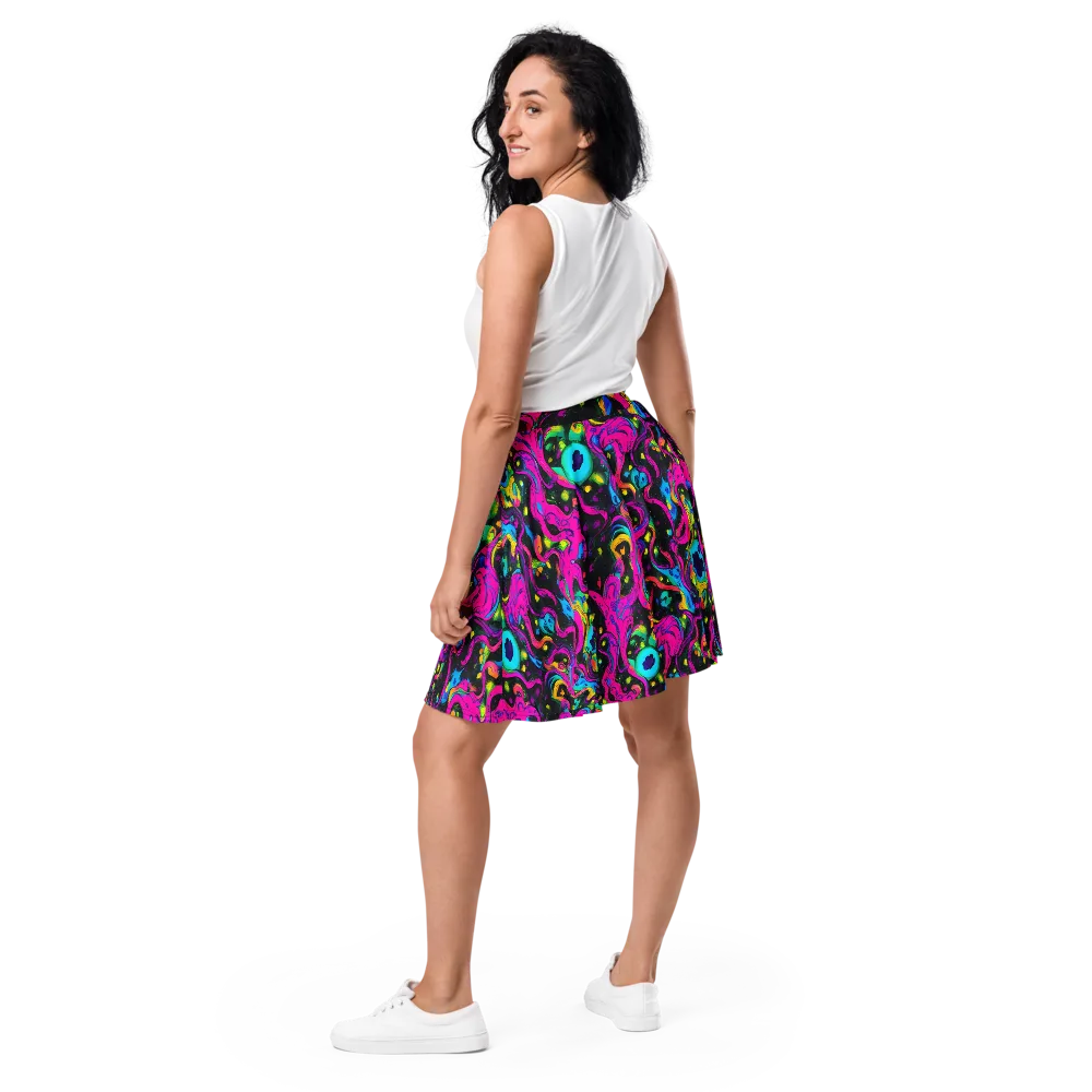 Afterdark Flow on Skater Skirt — Back