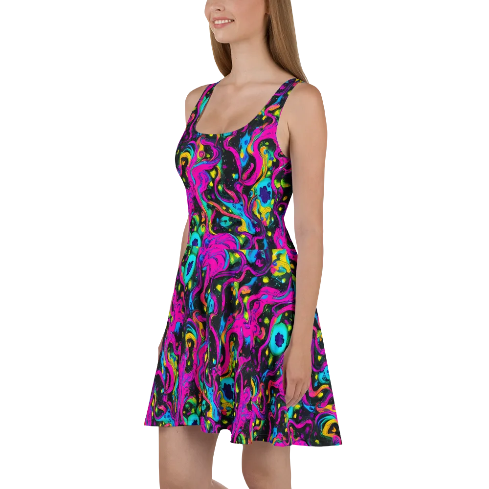 Afterdark Flow on Skater Dress — Left