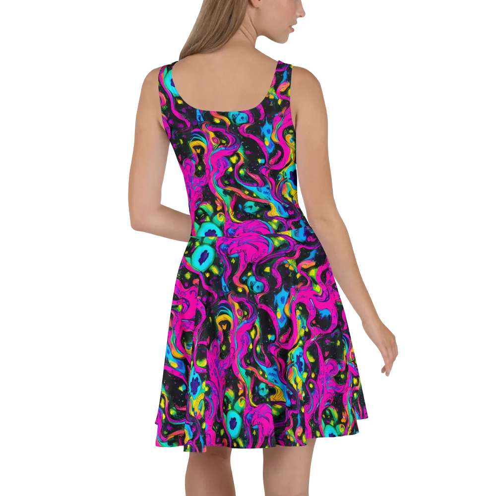 Afterdark Flow on Skater Dress — Back