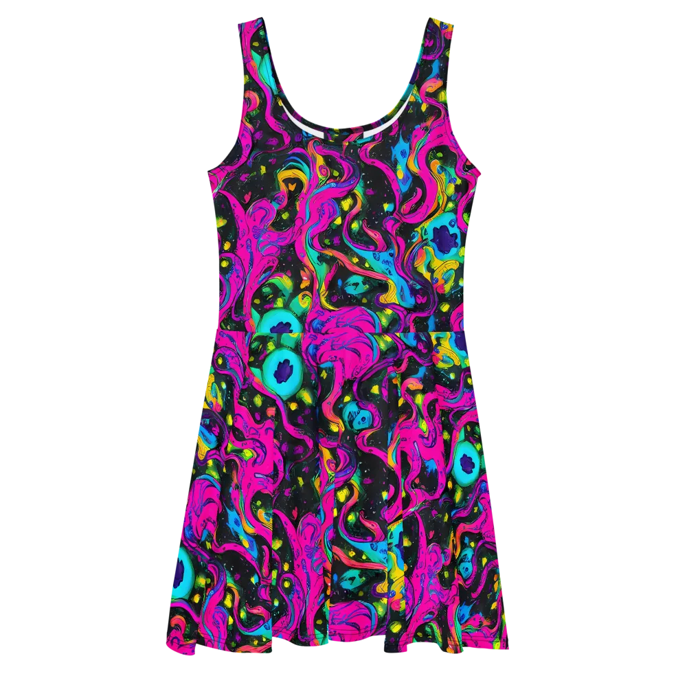 Afterdark Flow on Skater Dress — Front