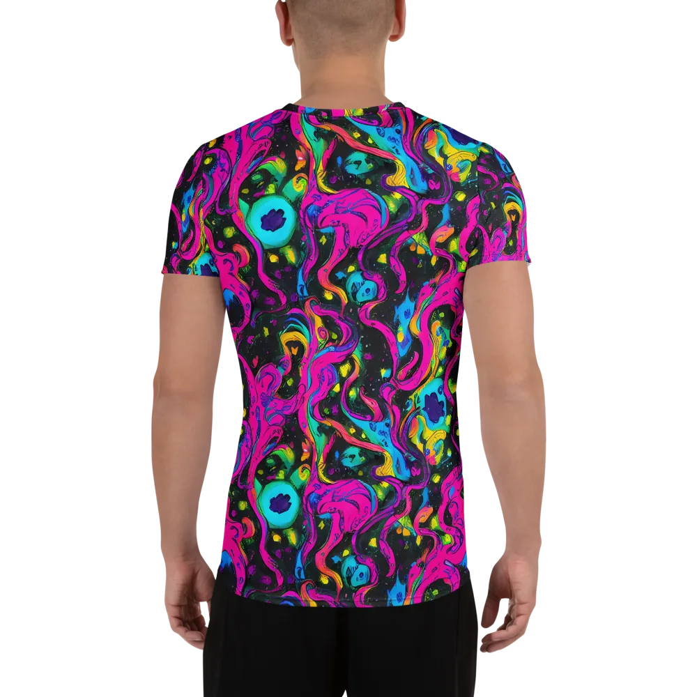 Afterdark Flow on Men's Athletic T-Shirt — Back