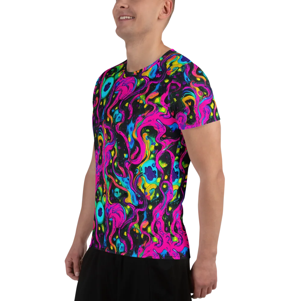 Afterdark Flow on Men's Athletic T-Shirt — Left