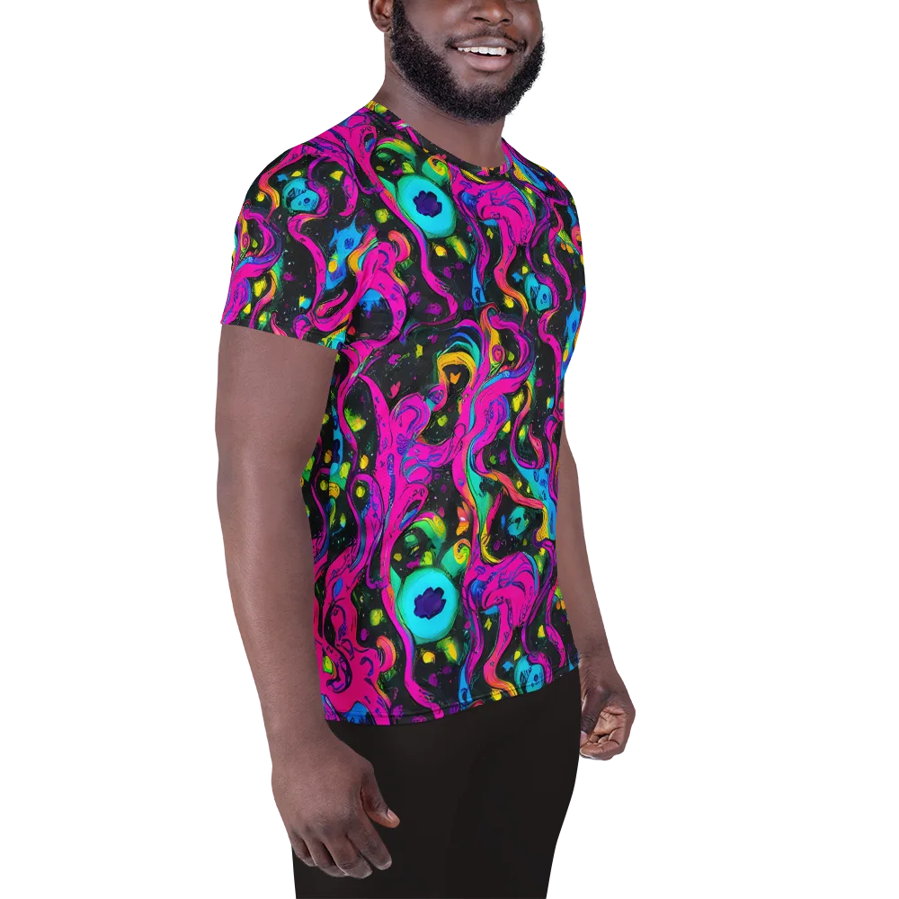 Afterdark Flow on Men's Athletic T-Shirt — Right