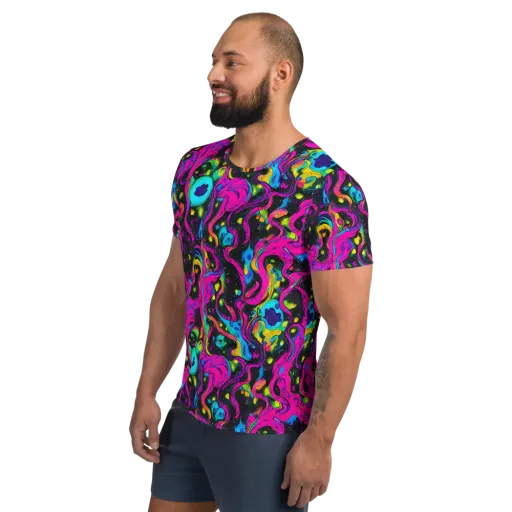 Afterdark Flow on a Men's Athletic T-Shirt