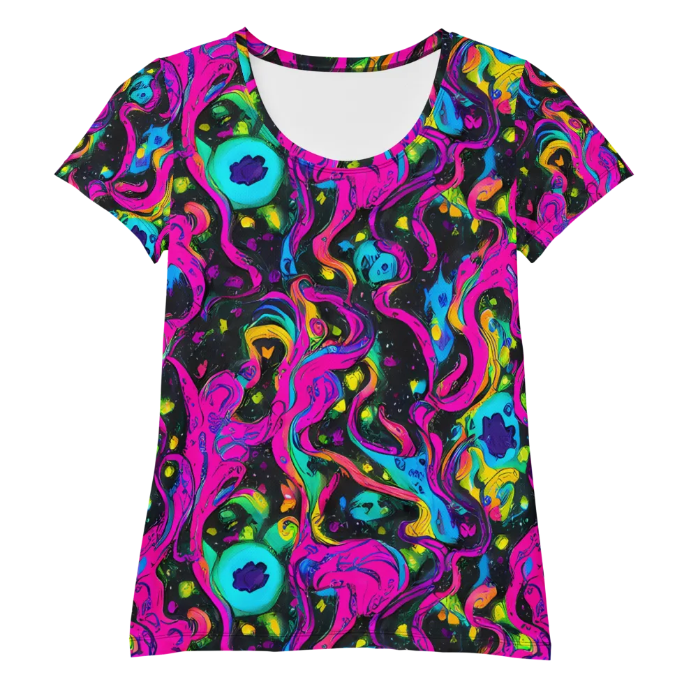 Afterdark Flow on Women's Athletic T-Shirt — Front