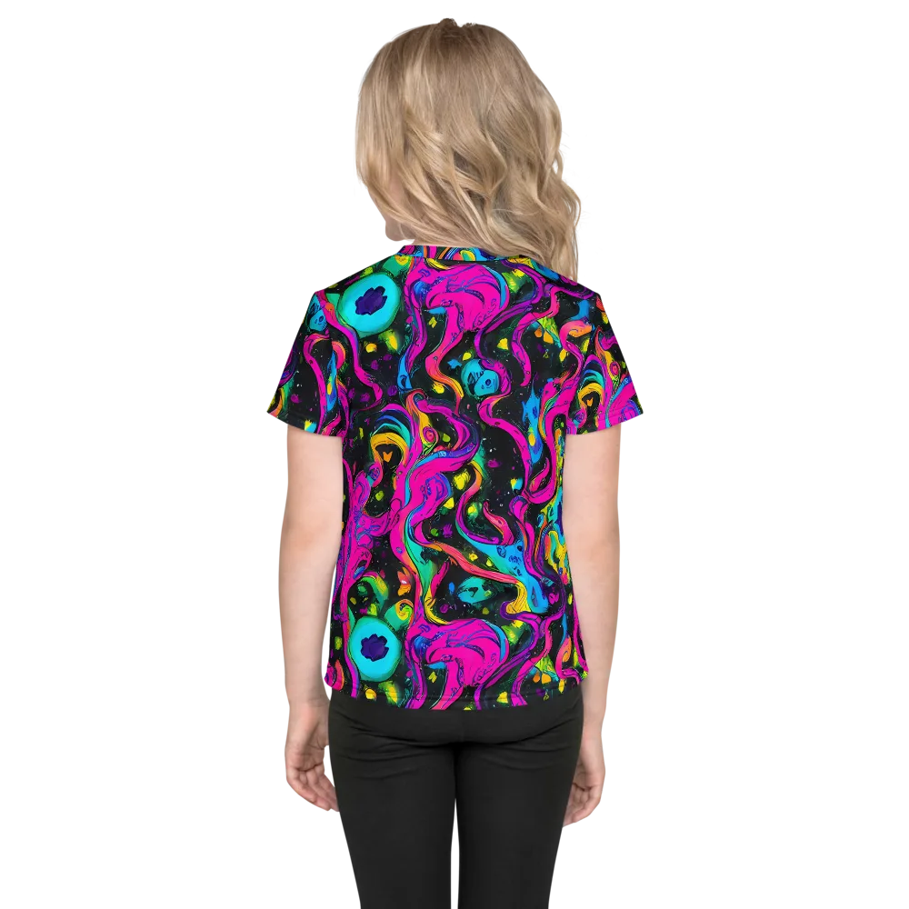 Afterdark Flow on Kids Crew Neck T-Shirt — Back