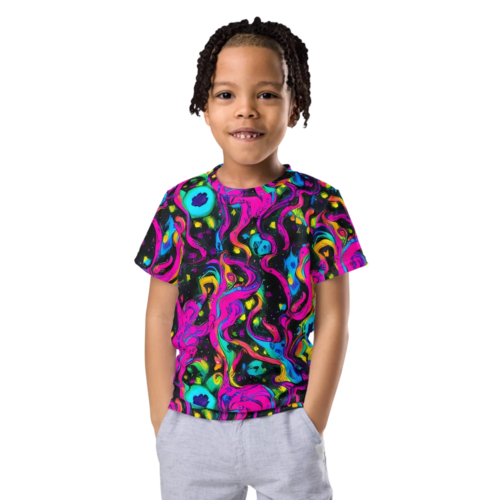 Afterdark Flow on Kids Crew Neck T-Shirt — Front