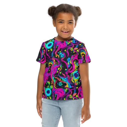 Afterdark Flow on a Kids Crew Neck T-Shirt