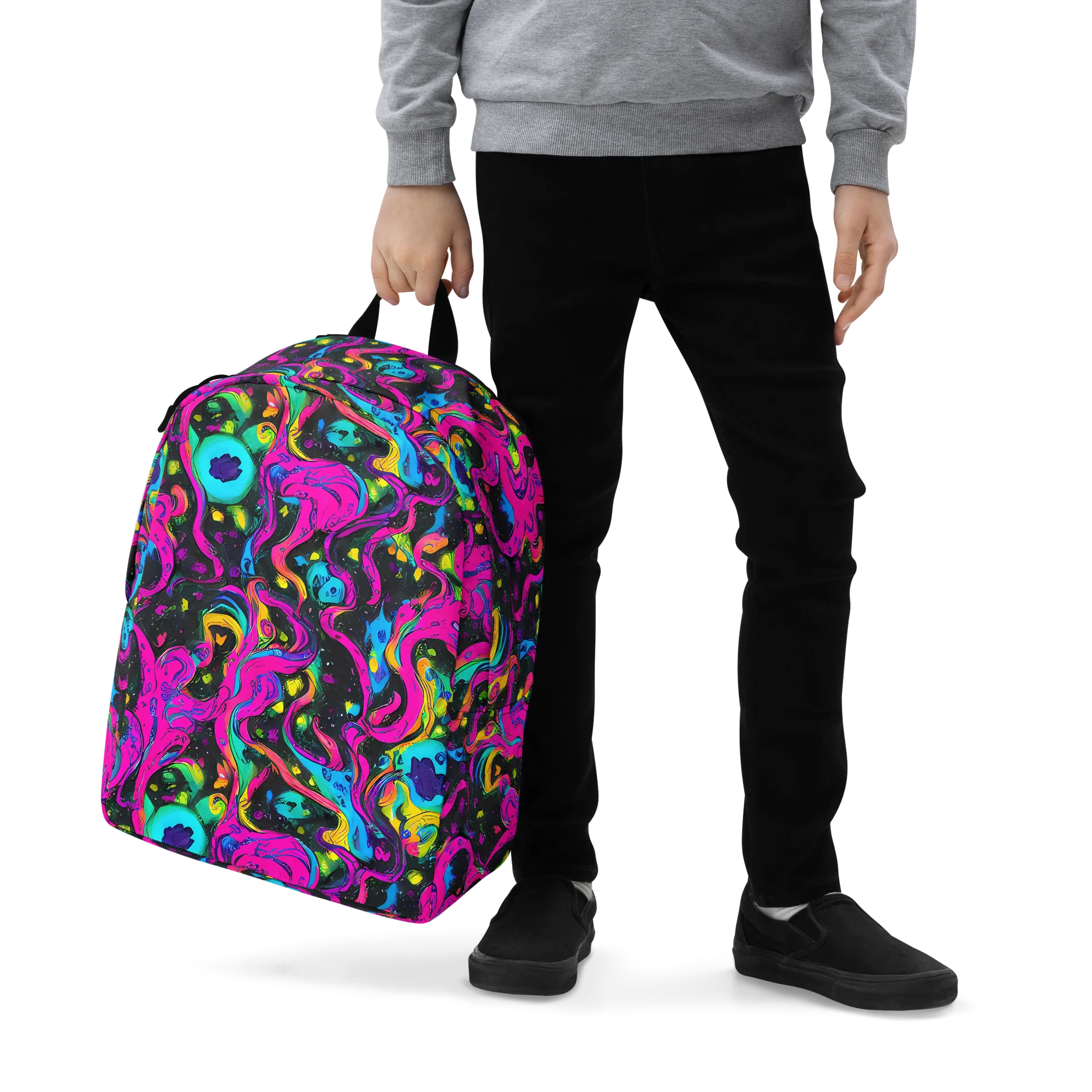 Afterdark Flow on Minimalist Backpack — Zoomed-in