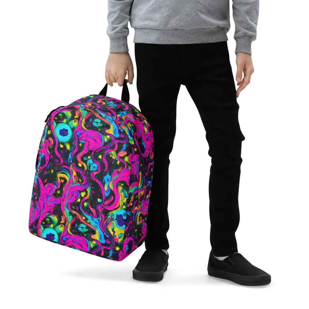 Afterdark Flow on Minimalist Backpack — Zoomed-in