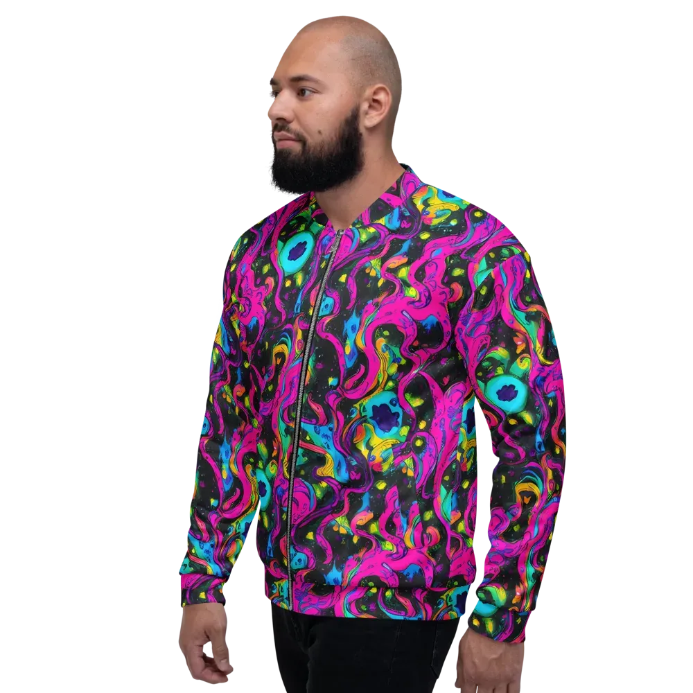 Afterdark Flow on Bomber Jacket — Left