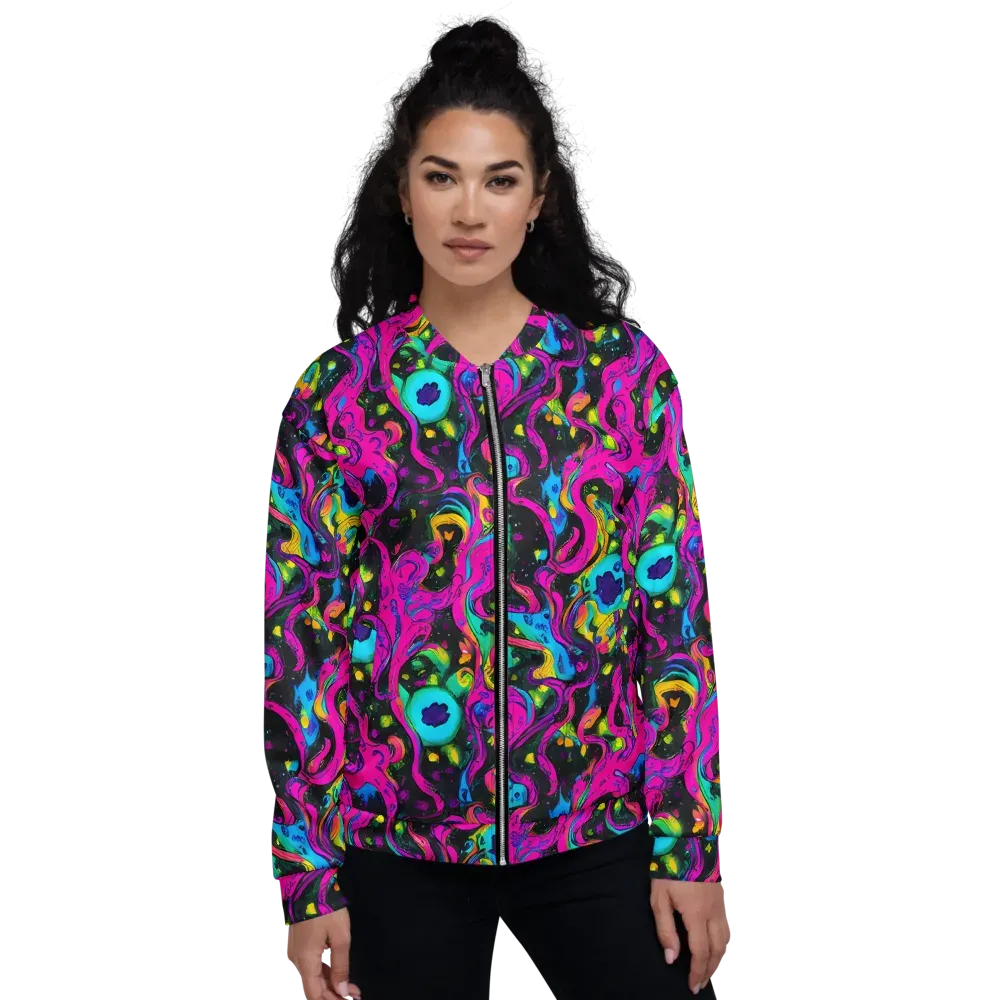 Afterdark Flow on Bomber Jacket — Front