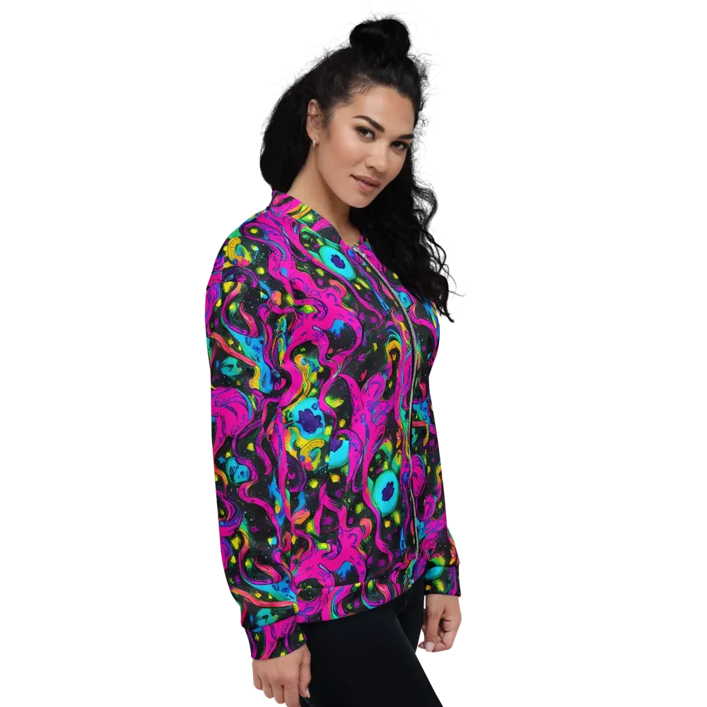 Afterdark Flow on Bomber Jacket — Right