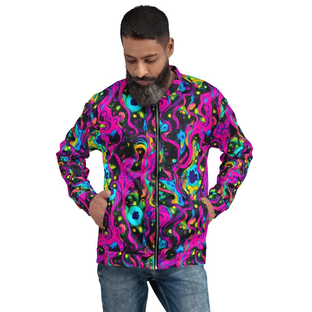 Afterdark Flow on Bomber Jacket — Front