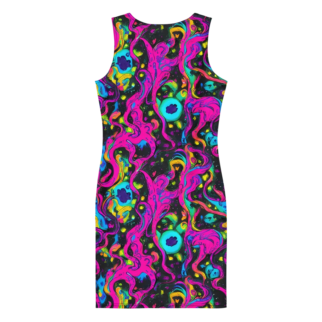 Afterdark Flow on Bodycon Dress — Back