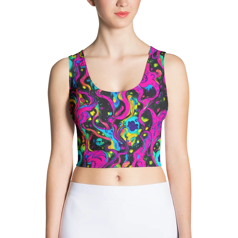 Afterdark Flow on Crop Top — Front