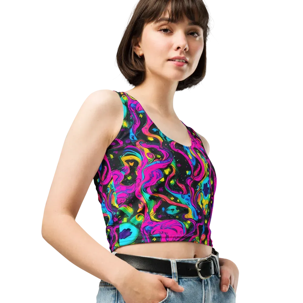 Afterdark Flow on Crop Top — Right Front