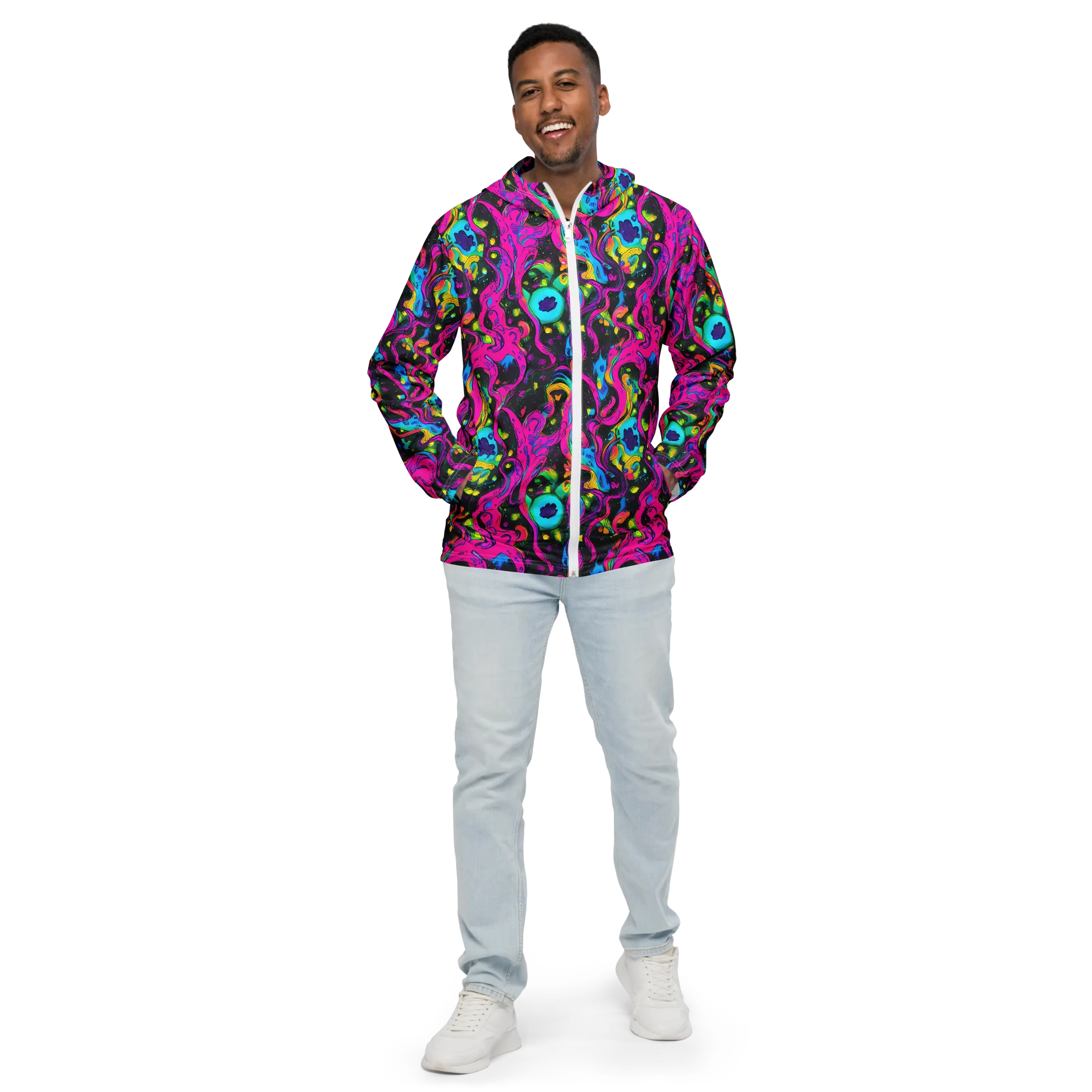 Afterdark Flow on Men's Windbreaker — Front