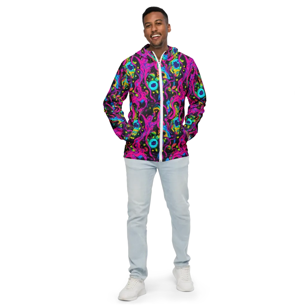 Afterdark Flow on Men's Windbreaker — Front