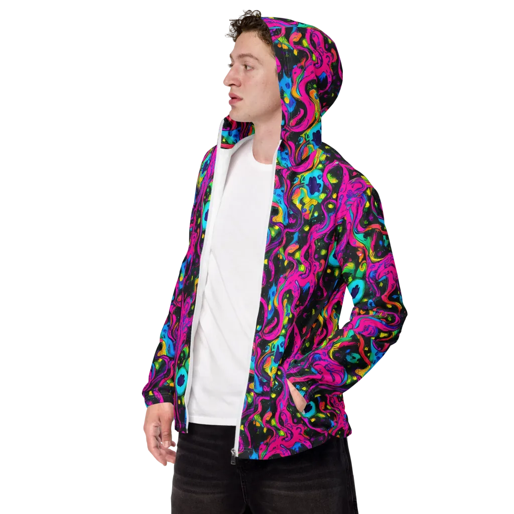 Afterdark Flow on Men's Windbreaker — Left Front