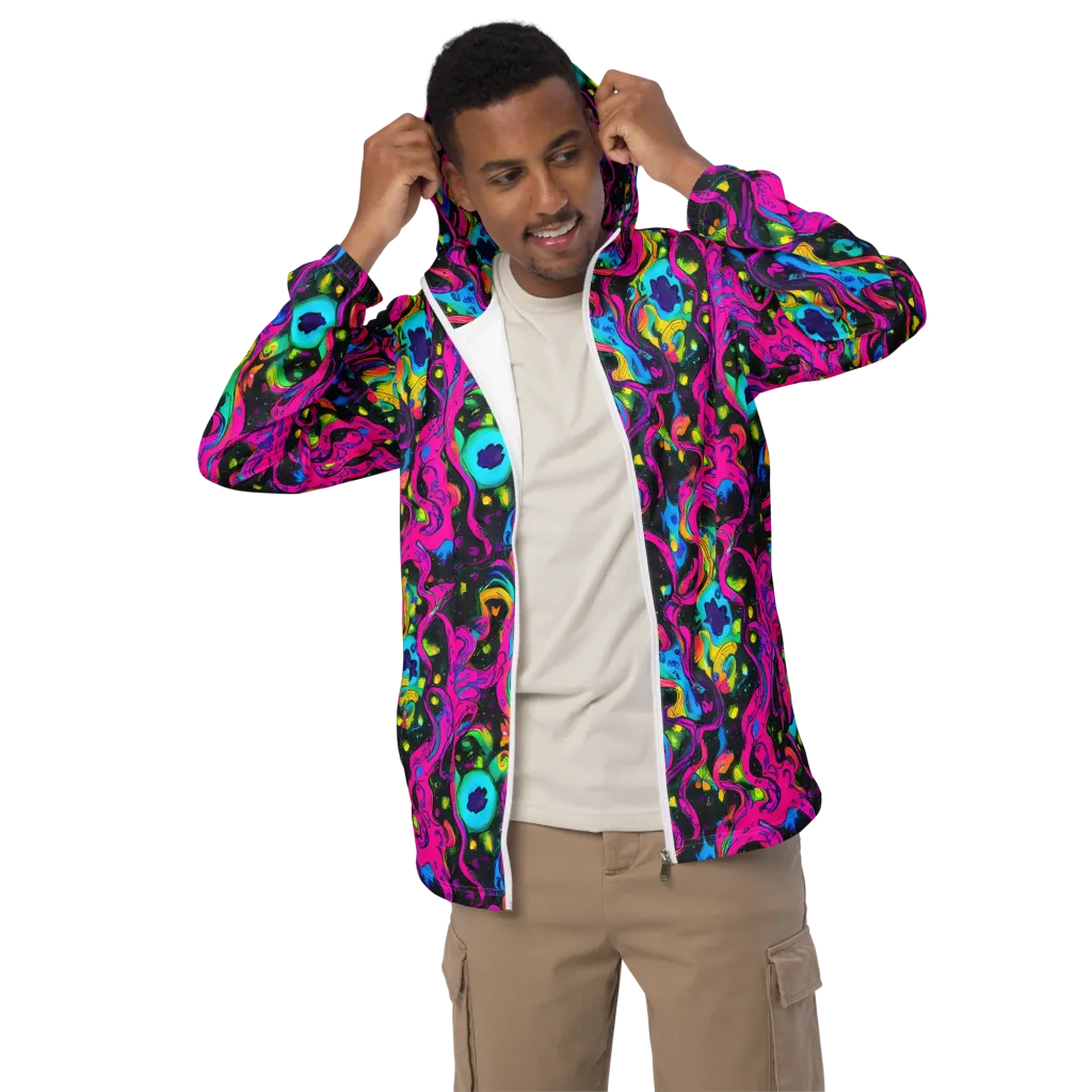 Afterdark Flow on Men's Windbreaker — Front