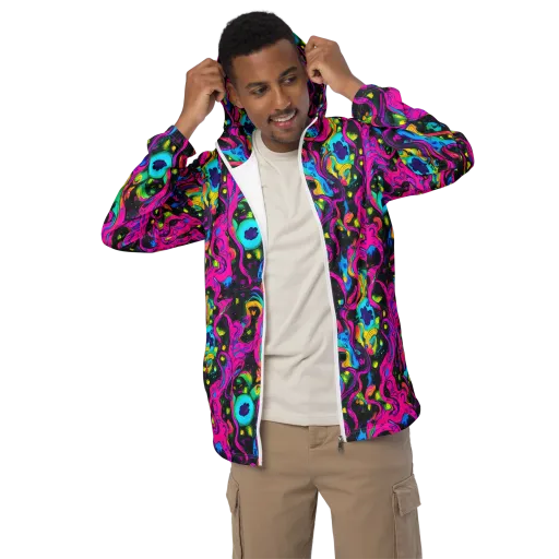 Afterdark Flow on a Men's Windbreaker