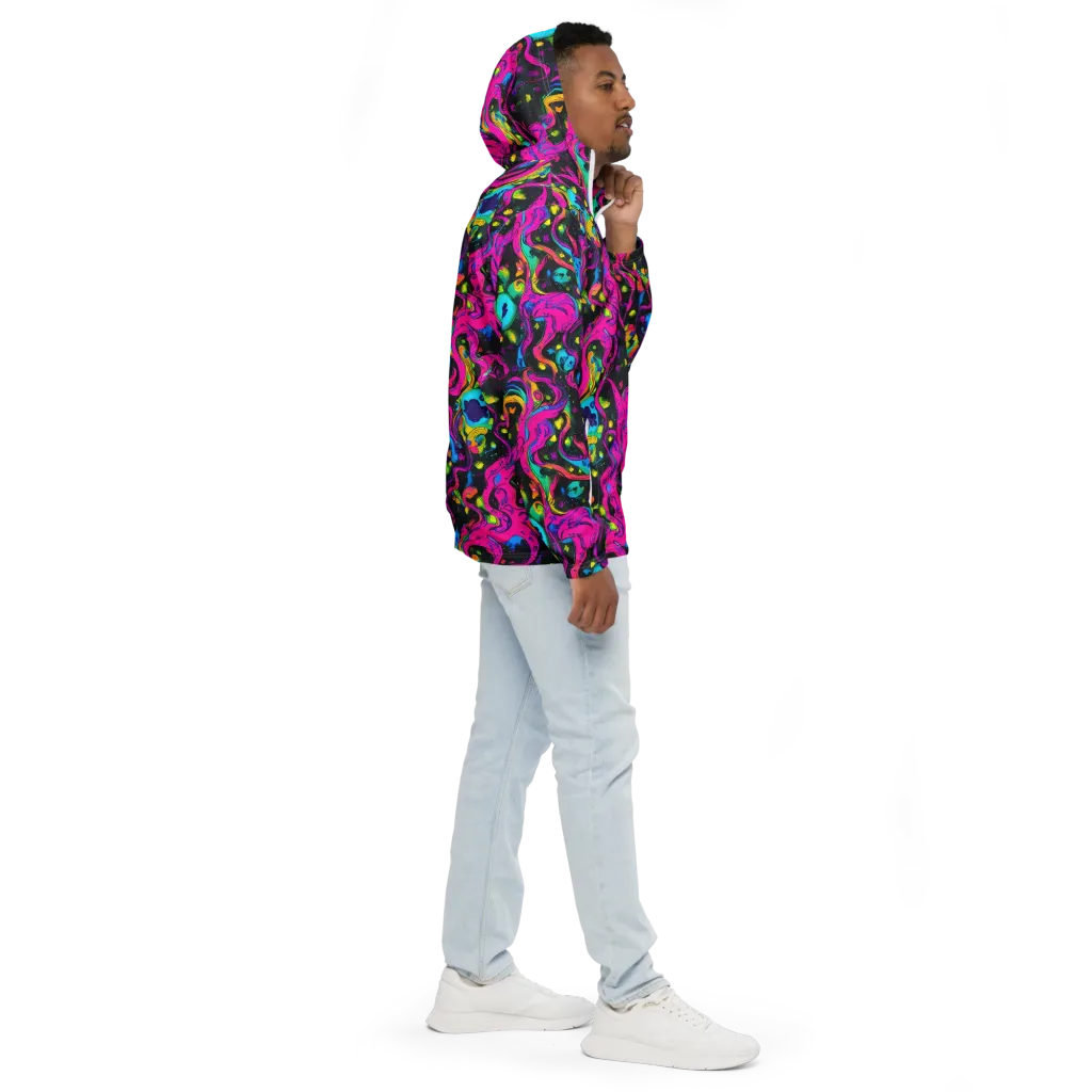 Afterdark Flow on Men's Windbreaker — Right